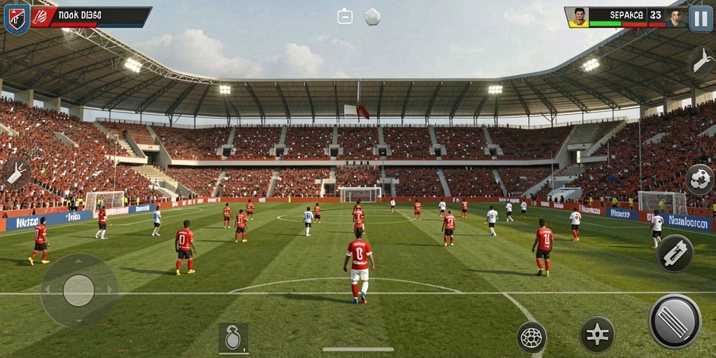 Pertandingan seru melawan musuh.