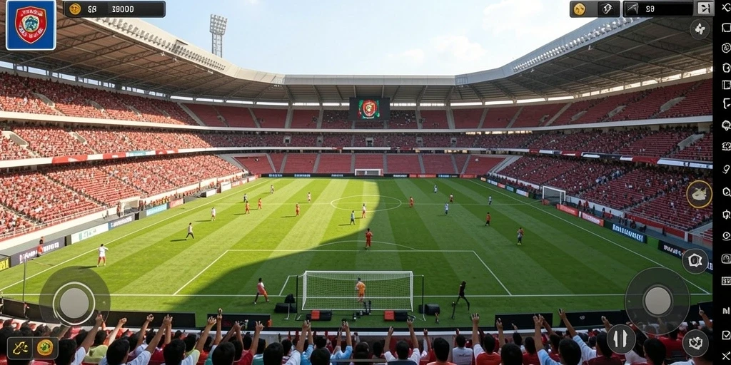 Pertempuran seru antara tim di arena yang mendebarkan.